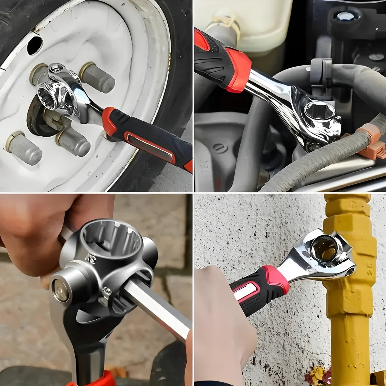 Llave Inglesa con Cabezal Giratorio 360°